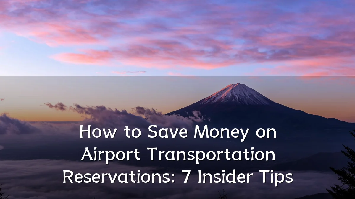 How to Save Money on Airport Transportation Reservations: 7 Insider Tips