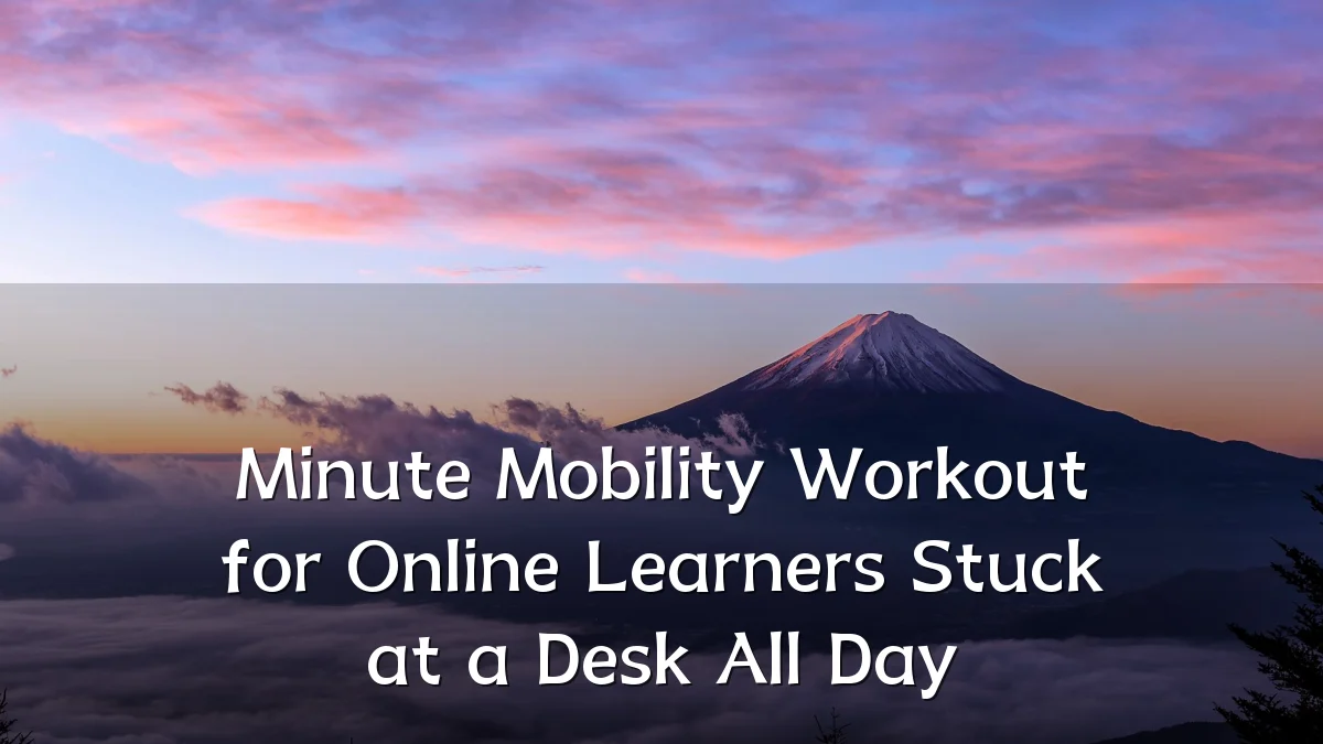 Minute Mobility Workout for Online Learners Stuck at a Desk All Day